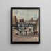 Die Hofe des Gasthauses zum Cheval Blanc - Ladislas Loerincz — gerahmtes Bild an der Wand