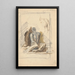 Studie einer sitzenden männlichen Figur - Ladislav Mednyánszky — gerahmtes Bild an der Wand