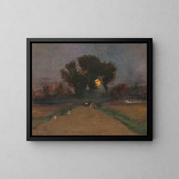 Landschaft mit Sonnenuntergang - Ladislav Mednyánszky — gerahmtes Bild an der Wand
