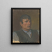 Studie eines jungen Mannes in dunkler Weste - Ladislav Mednyánszky — gerahmtes Bild an der Wand