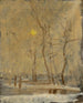 Motiv « Wintersonne in einer Landschaft mit einem Bach » von Štrky - Ladislav Mednyánszky — Ansicht des Kunstwerks