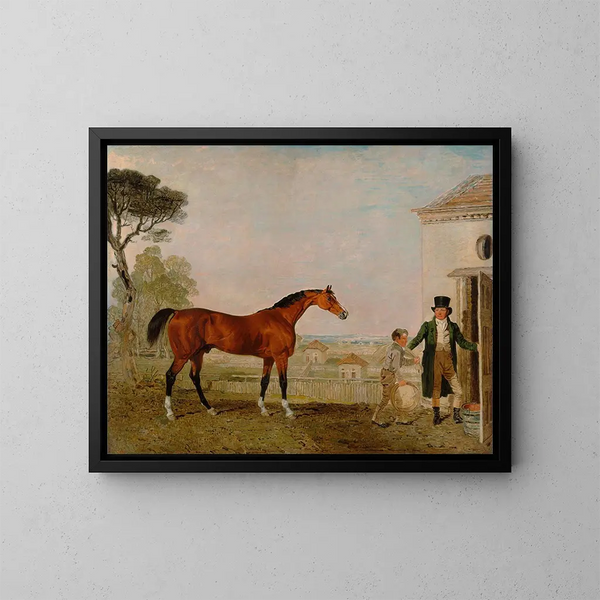 Sultan im Gestüt des Marquis d'Exeter, Burghley House - Lambert Marshall — gerahmtes Bild an der Wand