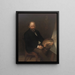 Selbstporträt des Künstlers in seinem Atelier - Lars Gustaf Sellstedt — gerahmtes Bild an der Wand