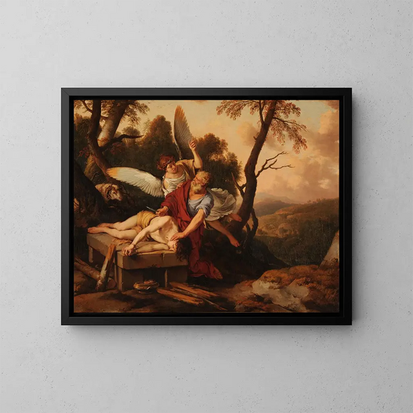 Der Opferung Abrahams - Laurent de La Hyre — gerahmtes Bild an der Wand