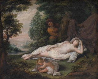 Nymphe endormie beobachtet von einem Mann - Laurentius de Neter — Ansicht des Kunstwerks