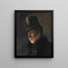 Portrait einer jungen Frau in Pelzkragenmantel und Hut mit Reflex - Laurits Andersen Ring — gerahmtes Bild an der Wand
