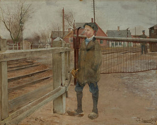 Laurits Andersen Ring - Waiting for the train Naar Toget ventes.webp