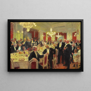 Laurits Tuxen - Man rejser sig fra bordet.webp