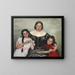 Gruppenporträt von Frederikke Tuxen mit Yvonne und Nina - Laurits Tuxen — gerahmtes Bild an der Wand
