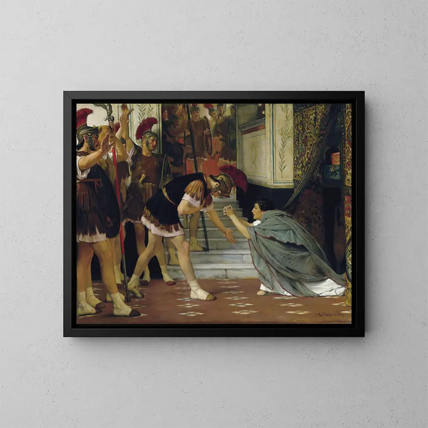 Proklamation von Kaiser Claude - Lawrence Alma-Tadema — gerahmtes Bild an der Wand