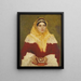 Portrait einer jüdischen Frau, die ein Gebetbuch hält - Lazar Krestin — gerahmtes Bild an der Wand