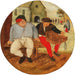 Der große Bauer und der Händler - Pieter Brueghel der Jüngere — in einem Innenraum präsentiert