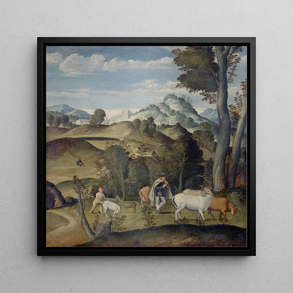 Le Jeune Mercure volant du bétail du troupeau d'Apollon - Girolamo da Santacroce