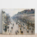 Reproduktion des Gemäldes Der Boulevard Montmartre an einem Wintermorgen - Camille Pissarro