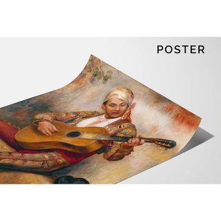 Le guitariste espagnol - Pierre-Auguste Renoir | Reproduction Tableau Décoration murale affiche copie