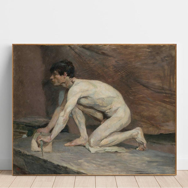 Reproduktion des Gemäldes Der Marmorschleifer - Henri de Toulouse-Lautrec