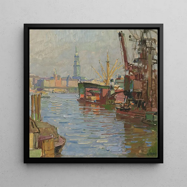 Le port de Hambourg - Carl Moll