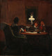 Le sysle à la lumière de la lampe à pétrole - Viggo Johansen — Ansicht des Kunstwerks