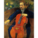 Reproduktion des Gemäldes Der Violoncellist Schneklud - Paul Gauguin