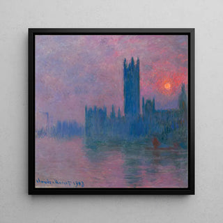 The Parliament, sunset by Claude Monet