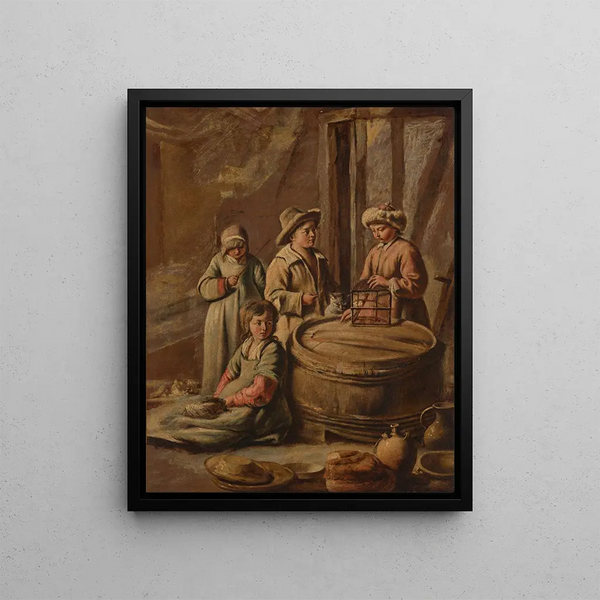 Le Nain family - Children with a cage.webp