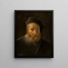 Portrait eines bärtigen Mannes in halber Figur mit Mütze - Schule von Leiden — gerahmtes Bild an der Wand