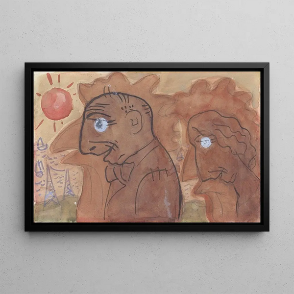 Leo Gestel - Karikatuur van Leo Gestel en zijn vrouw.webp