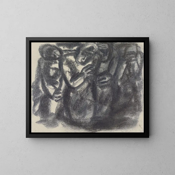 Skizze einer Gruppe von Personen - Leo Gestel — gerahmtes Bild an der Wand