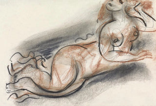 Leo Gestel - Schetsblad met liggend vrouwelijk naakt.webp