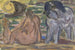 Zwei nackte Figuren und ein Pferd am Meer - Leo Gestel — Ansicht des Kunstwerks