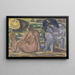 Zwei nackte Figuren und ein Pferd am Meer - Leo Gestel — gerahmtes Bild an der Wand