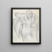 Vier Kühe und ein Bauer - Leo Gestel — gerahmtes Bild an der Wand