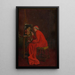 Malen einer Madonna - Leo Herrmann — gerahmtes Bild an der Wand