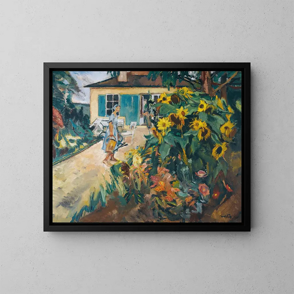 Mein Garten - Leo Putz — gerahmtes Bild an der Wand