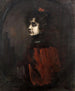 Dame mit rotem Umhang - Leo Samberger — Ansicht des Kunstwerks