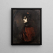 Dame mit rotem Umhang - Leo Samberger — gerahmtes Bild an der Wand