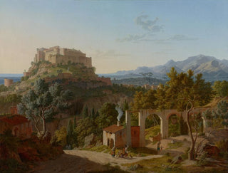 Landschaft mit dem Schloss von Massa di Carrara - Leo von Klenze — Ansicht des Kunstwerks
