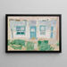 Haus in Taos - Léon Gaspard — gerahmtes Bild an der Wand