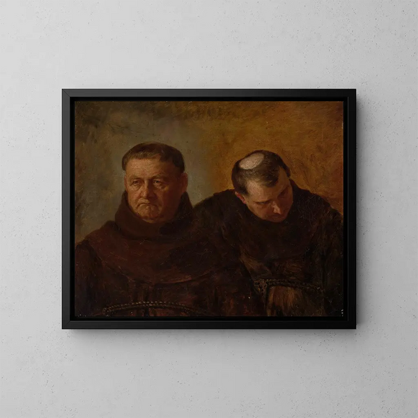 Moines - Léon Kaplinski — gerahmtes Bild an der Wand
