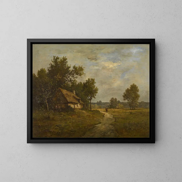 Landschaft - Léon Richet — gerahmtes Bild an der Wand