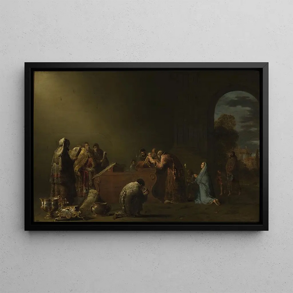 Beschneidung Christi - Leonaert Bramer — gerahmtes Bild an der Wand