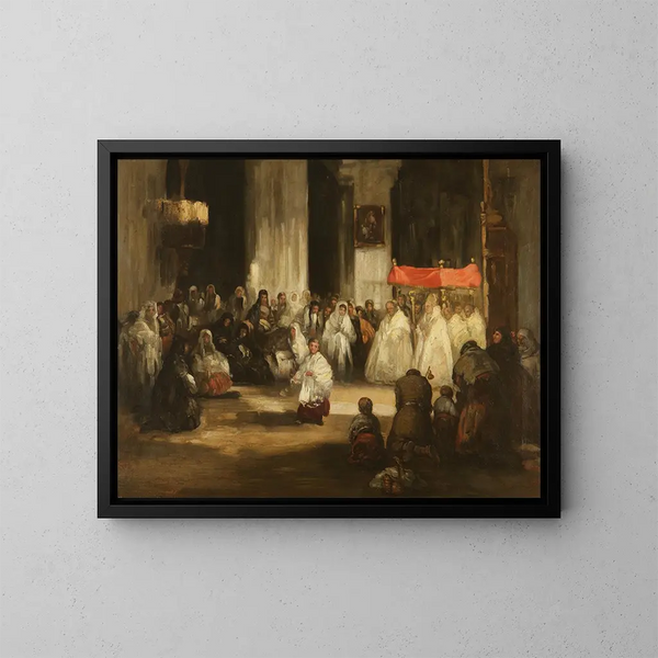 Großes Gott - Leonardo Alenza y Nieto — gerahmtes Bild an der Wand