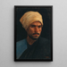 Ein Araber mit gelbem Turban und blauer Burnous - Leopold Carl Müller — gerahmtes Bild an der Wand