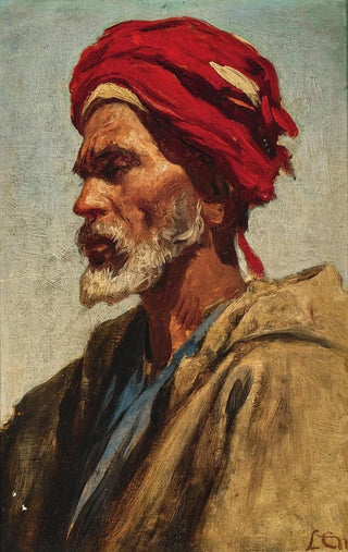 Leopold Carl Mller - An Arab with a red turban.webp