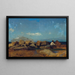 Küsten-Gemälde mit dem Monte Pellegrino bei Palermo - Leopold Carl Müller — gerahmtes Bild an der Wand