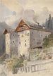 Alte Häuser in Hallstadt - Leopold Munsch — Ansicht des Kunstwerks