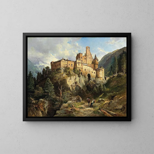 Château de Taufers - Leopold Munsch — gerahmtes Bild an der Wand