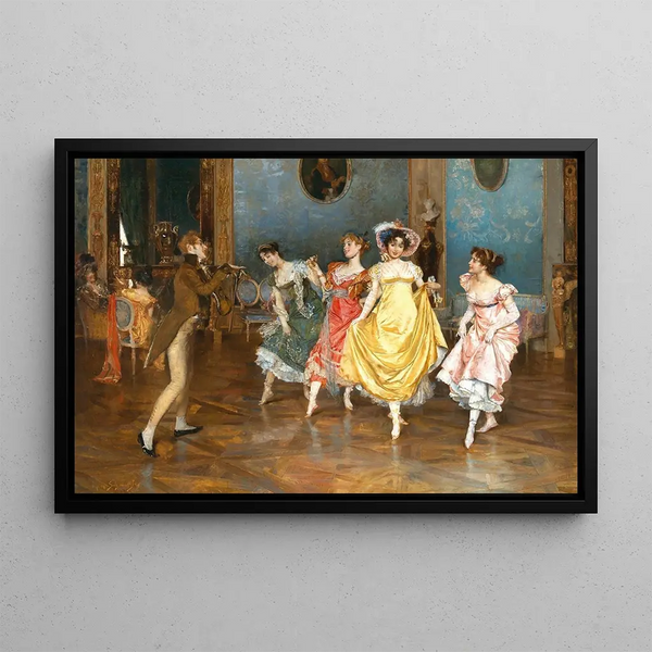 Eine Wiederholung des Tanzes - Leopold Schmutzler — gerahmtes Bild an der Wand