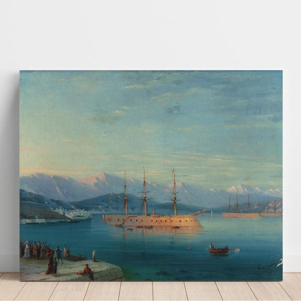 Reproduktion des Gemäldes Die französischen Schiffe verlassen das Schwarze Meer - Ivan Konstantinovich Aivazovsky