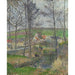 Reproduktion des Gemäldes Das Ufer der Viosne in Osny bei grauem Wetter, im Winter - Camille Pissarro